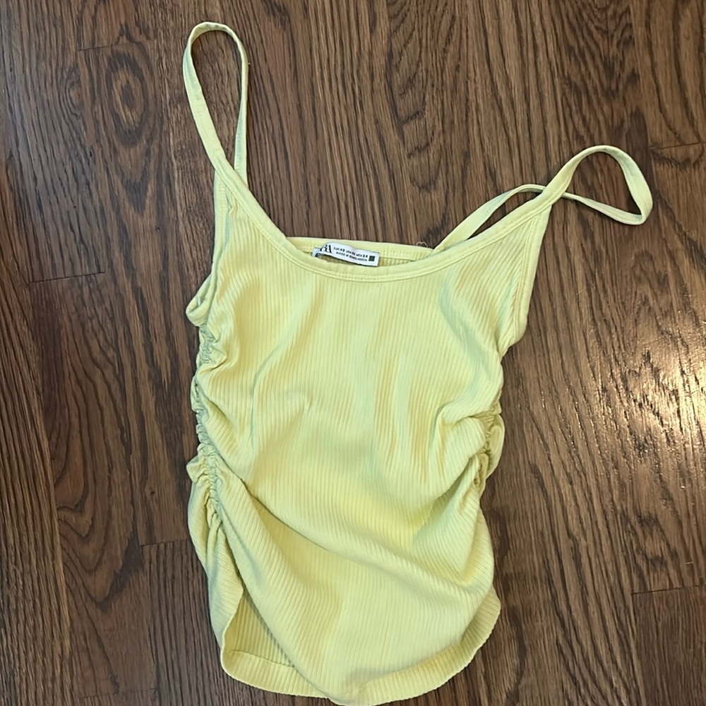 Yellow zara tank top